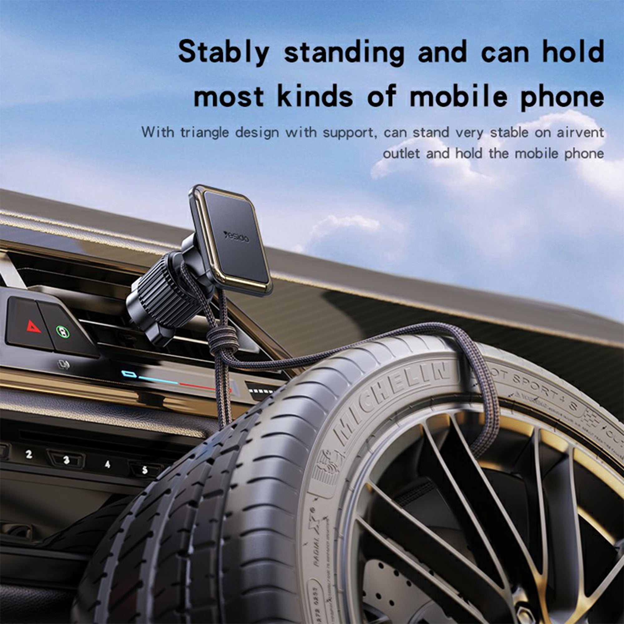 YESIDO C245 Hook Type Magnetic Mobile Phone Holder Bracket for Car Air Outlet YESIDO C245 Hook Type Magnetic Mobile Phone Holder Bracket for Car Air Outlet